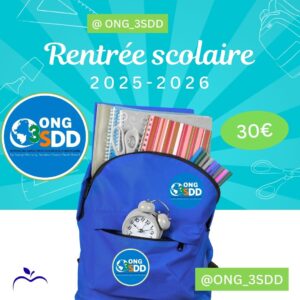 🎒 Kit cartable – Rentrée scolaire 2025-2026 | ONG 3SDD Niger